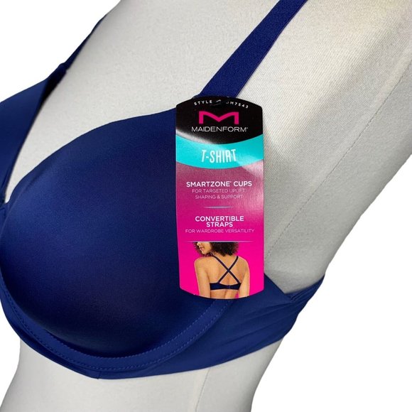 Maidenform One Fabulous Fit Demi T-Shirt Bra Size 40B Navy Blue Style DM7543 - Picture 5 of 9